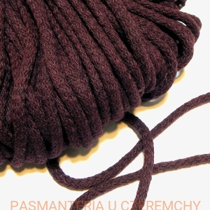 sznurek odzieżowy bawełniany 5 mm - ciemnobordowy /bordowy, fioletowy/