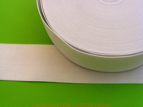 guma dziana 50 mm biała - 25 mb