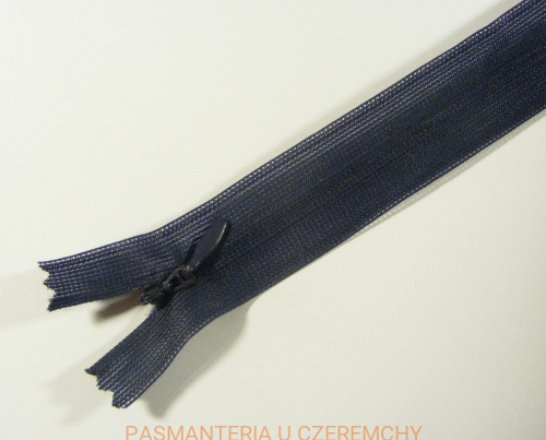 zamek nierozdzielczy kryty 55 cm zgaszony ciemny granat 