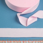 lamówka 35 mm jasnoróżowa z jerseyu bawełnianego niezaprasowana /dzianinowa, jerseyowa, różowa/