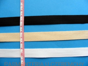 taśma 16 mm ecru tkana /jodełka, beżowa/