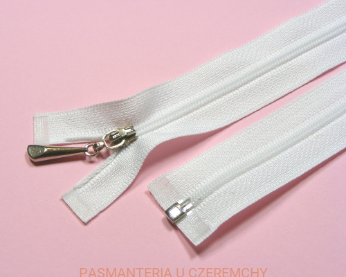 zamek 100 cm biały rozdzielczy plastikowy, spirala 3