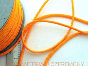sznurek odzieżowy poliestrowy 4 mm - pomarańczowy