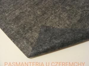 termowłóknina z dwustronnym klejem czarna /sztywnik, wkład, flizelina/