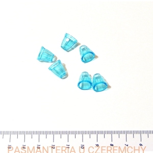 końcówki do sznurka plastikowe przejrzyste niebieskie /końcówka plastikowa niebieska/