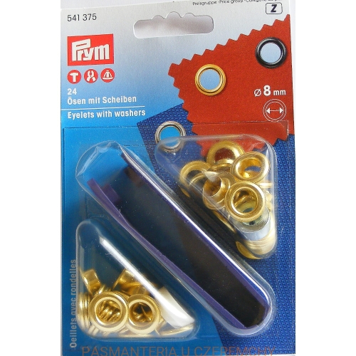  oczka - nity oczkowe PRYM 541 375 8 mm złote