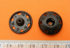 zatrzaski metalowe 21 mm czarne
