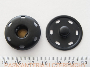 zatrzaski metalowe 28 mm - czarne