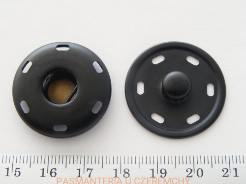 zatrzaski metalowe 28 mm - czarne