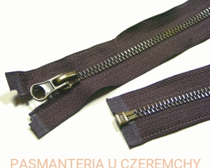 zamek 70 cm ciemnobrązowy rozdzielczy metalowy VT10 mosiądz oksydowany /brązowy/