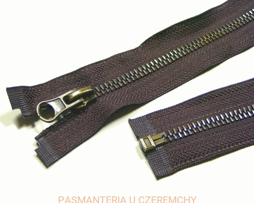 zamek 70 cm ciemnobrązowy rozdzielczy metalowy VT10 mosiądz oksydowany /brązowy/