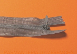 zamek 35 cm popielaty kryty nierozdzielczy /szary/