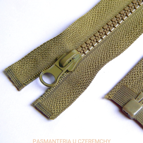 zamek rozdzielczy kostka rozm.5 65 cm khaki /zgniła zieleń/