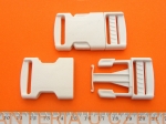 klamra plastikowa "trójząb" biała 25 mm