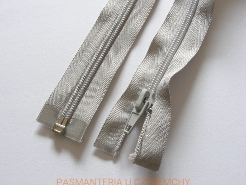 zamek rozdzielczy plastikowy /spirala 5/ 90 cm szary