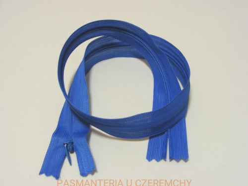  zamek nierozdzielczy kryty 50 cm chabrowy