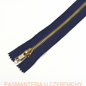 zamek 18 cm granatowy nierozdzielczy metalowy VT10 mosiądz