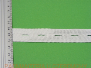 guma z otworami na guziki biała  /guma ciążowa/