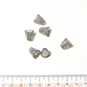 końcówki do sznurka plastikowe przejrzyste czarne /końcówka plastikowa czarna/