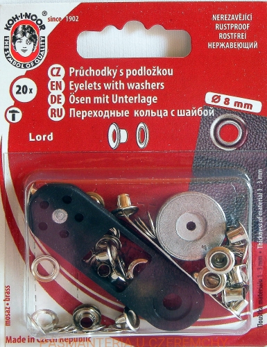 oczka - nity oczkowe Lord 4 mm srebrne