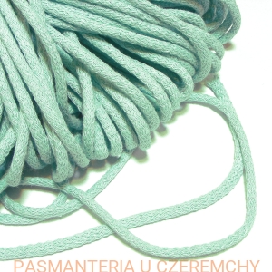 sznurek odzieżowy bawełniany 5 mm - seledynowy /miętowy, zielony/