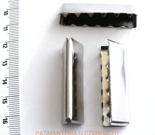  zakończenie - skuwka do taśmy 40 mm srebrne