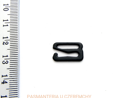 zaczep do ramiączka /do muszki/ 12 mm metalowy czarny