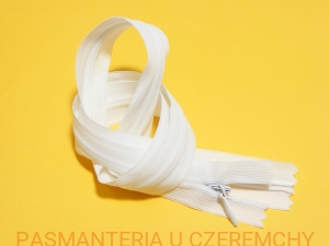 zamek 55 cm biały kryty 