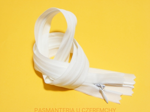 zamek kryty 55 cm biały 